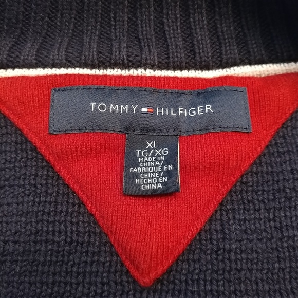 Tommy Hilfiger Spellout Zip Front Sweater
